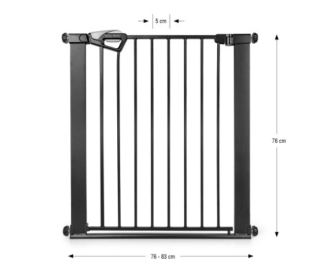 MILLY MALLY 6574 Bramka zabezpieczająca - barierka na schody Guardy 83 Black