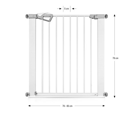 MILLY MALLY 6576 Bramka zabezpieczająca - barierka na schody Guardy 83 White