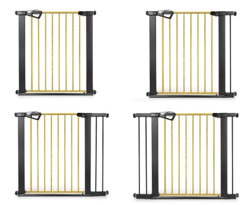 MILLY MALLY 6578 Bramka zabezpieczająca - barierka na schody z rozszerzeniem Guardy 104 Black Natural