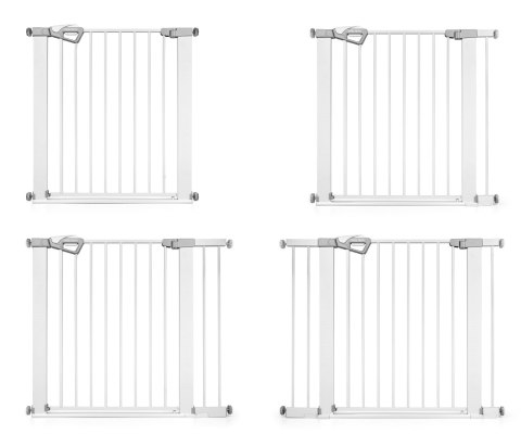 MILLY MALLY 6579 Bramka zabezpieczająca - barierka na schody z rozszerzeniem Guardy 104 White