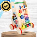 PCHACZ CHODZIK DREWNIANY Cymbałki Telefon Klocki Zegar Nauka Montessori