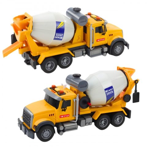 WOOPIE Ciężarówka Betoniarka Obrotowy Bęben Światła Dźwięki Żółta