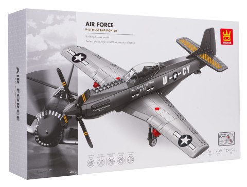 Zestaw Klocków Samolot Wojskowy 256el.