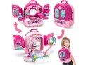 Domek Dla Lalek Toaletka W Walizce Plecak Zestaw 3w1 + Akcesoria