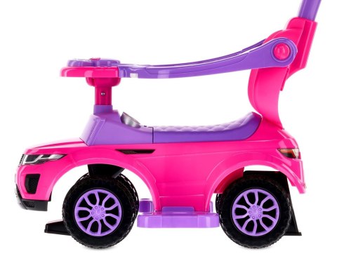 Jeździk pchacz chodzik dla dziecka z rączką i obejmą Sport car różowy