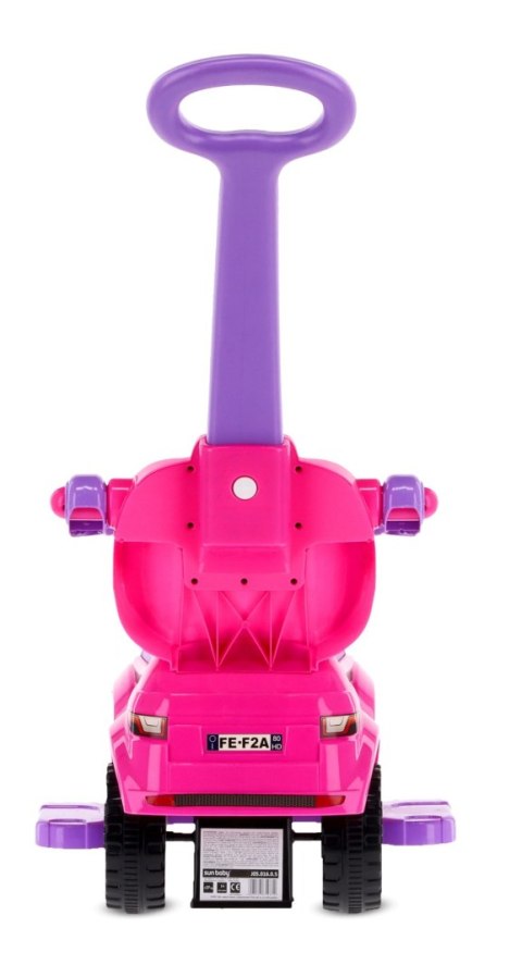 Jeździk pchacz chodzik dla dziecka z rączką i obejmą Sport car różowy