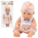 Lalka Bobas W Różowej Sukience Opaska Ruchome Rączki Nóżki 30cm