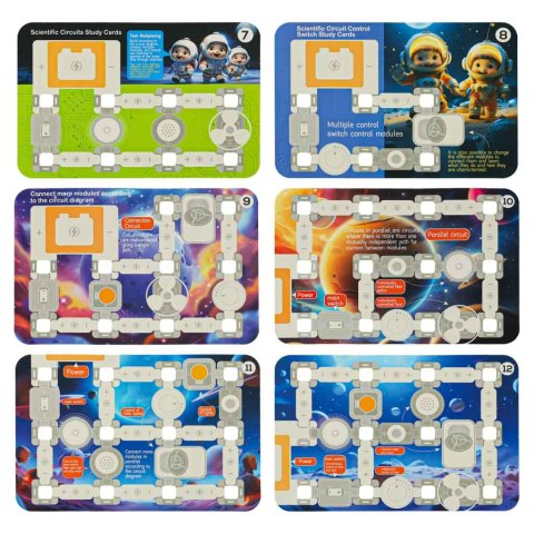 Mały elektryk elektronik zestaw edukacyjny 45 elementów + 12 kart