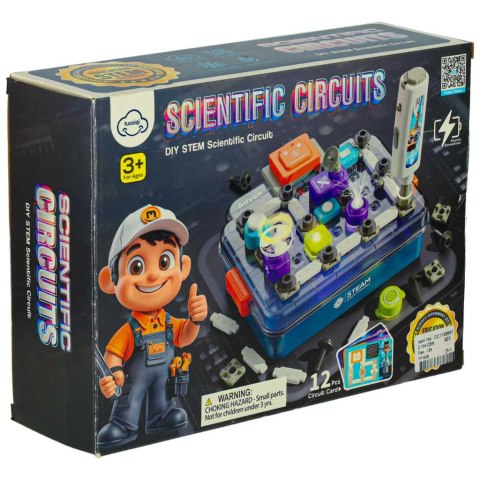 Mały elektryk elektronik zestaw edukacyjny 45 elementów + 12 kart