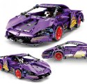 Zestaw Klocków Auto Sportowe Fioletowe 470el.