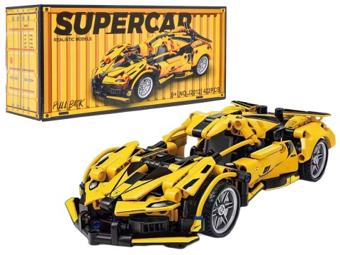 Zestaw Klocków Auto Sportowe Żółte 422el.