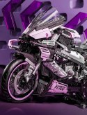 Zestaw Klocków Motocykl Ścigacz Różowy 2066el.