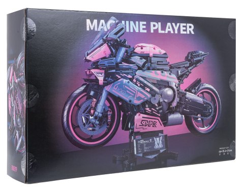 Zestaw Klocków Motocykl Ścigacz Różowy 2066el.