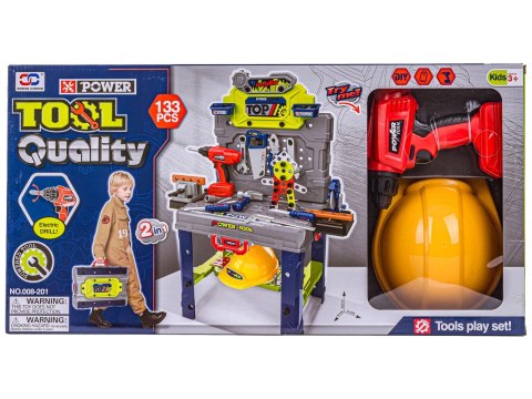 Zestaw Majsterkowicza Mechanika Warsztat Stolarski Walizka Stolik Wkrętarka Narzędzia