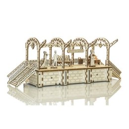 Drewniane puzzle mechaniczne 3d wooden.city - stacja kolejowa WOODEN CITY