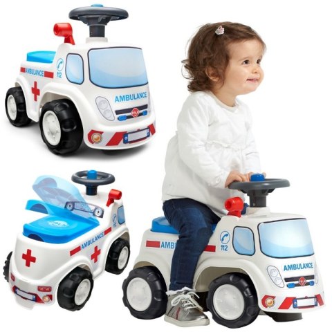 FALK 701 Jeździk Samochód Ambulans z klaksonem
