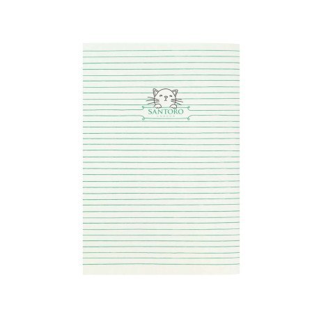 Mały zeszyt - koty - feline fine (green) SANTORO LONDON