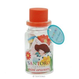 Mini gumki do ścierania w szklanych butelkach - dreamboat - SANTORO LONDON