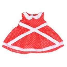 Sukienka dla lalki 35-45cm elizabeth - czerwona w kropki NENEKO