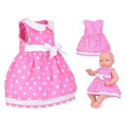 Sukienka dla lalki 35-45cm elizabeth - różowa w kropki NENEKO