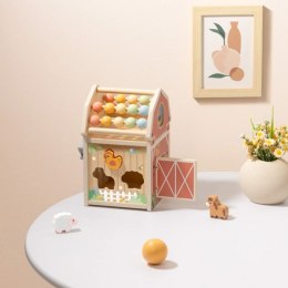 TOOKY TOY Drewniana Stodoła Aktywności Sorter Liczydło Montessori