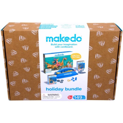 Zestaw narzędzi do konstruowania DIY Makedo - Holiday Bundle 149 el.