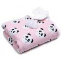 Bawełniany kocyk dla dzieci i niemowląt (pandy buźki) PULP BAMBOO