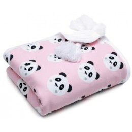 Bawełniany kocyk dla dzieci i niemowląt (pandy buźki) PULP BAMBOO