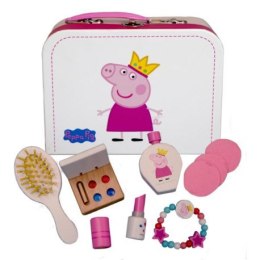 Drewniany zestaw piękności w walizce, świnka peppa BARBO TOYS