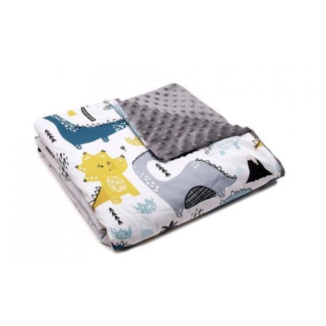 Kocyk minky 100x135cm (dinozaury) PULP BAMBOO