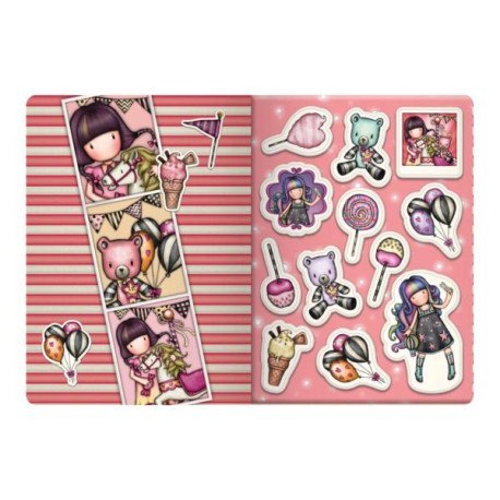 Mały notes z naklejkami - gorjuss - fairground - carousel SANTORO LONDON