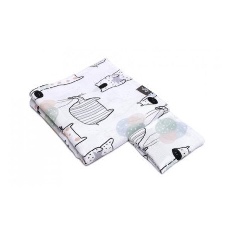 Otulacz bambusowy z antybakteryjnymi jonami srebra, muślinowy PULP BAMBOO