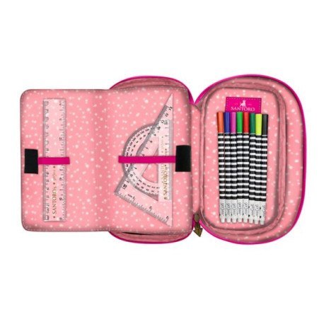 Rozkładany, 4-częściowy piórnik z wyposażeniem - carousel SANTORO LONDON