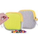 Saszetka na suwak, kosmetyczka, pixie crew, szara, neonowy żółty PIXIE