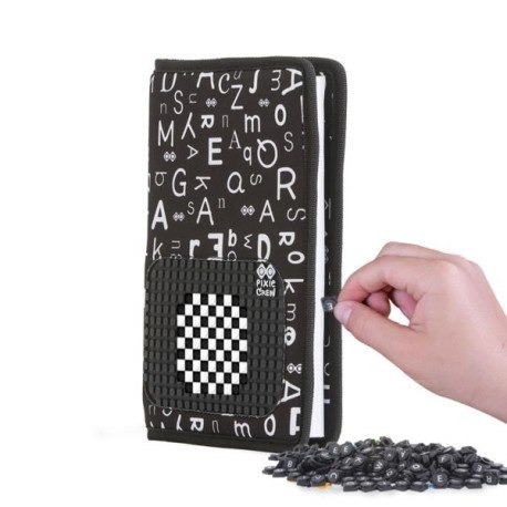 Zeszyt a5 w linie, pixie crew, alfabet, czarny PIXIE