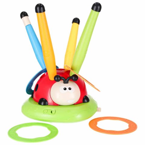 Gra zręcznościowa dla dzieci skakanka wyrzutnia rzut do celu biedronka 4w1