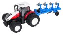 Traktor Czerwony R/C Z Pługiem 1:24