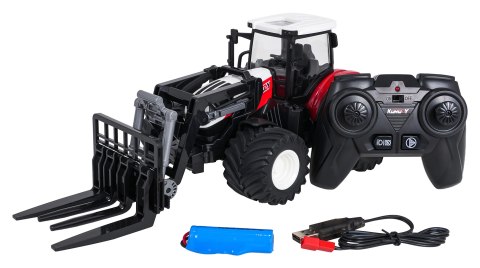 Traktor Czerwony R/C Z Turem
