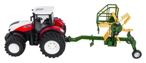 Traktor + Zgrabiarka R/C 1:24 Czerwony