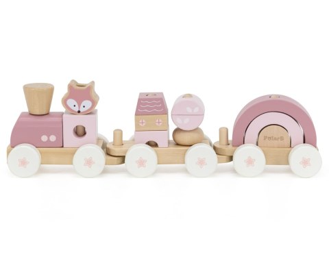 Viga 44269 PolarB Drewniany pociąg z elementami do układania