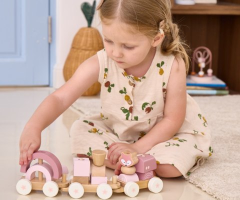 Viga 44269 PolarB Drewniany pociąg z elementami do układania