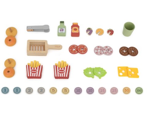 Viga 44280 PolarB Mały Burger Bar - Drewniany Wózek Kulinarny