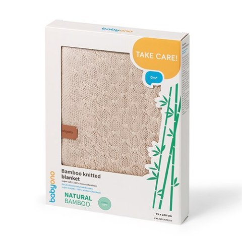 B.O.1673/02 Kocyk bambusowy jasny beż