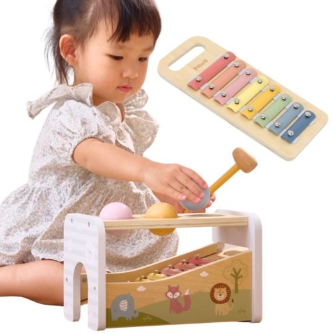 VIGA 44270 Drewniana Wybijanka + Cymbałki 2w1