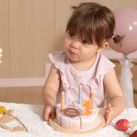 VIGA 44286 Drewniany Tort urodzinowy do krojenia