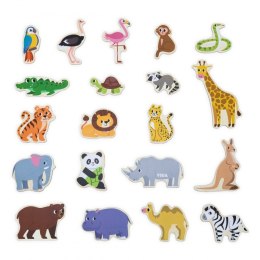 VIGA44798 Magnesy Edukacyjne Dziekie Zwierzęta