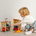 CLASSIC WORLD Remiza Strażacka Drewniana Garaż Auto Helikopter Figurki 13el.