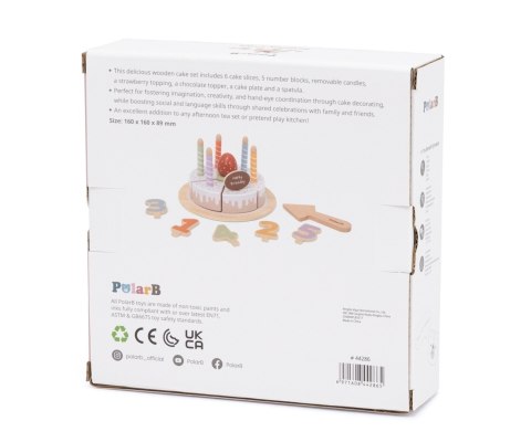 Viga 44286 PolarB Drewniany tort urodzinowy do zabawy