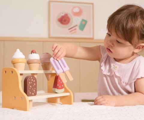 Viga 44293 PolarB Drewniany zestaw lodów - mała lodziarnia