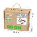 WOOPIE GREEN Box Pudełko XXL Montessori Edukacyjne 7w1 Sensoryczne 0-2 Miesiące 18el. FSC